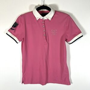 Horze Horse Equestrian Riding Polo Pink White Size Medium Women's *flawed*‎